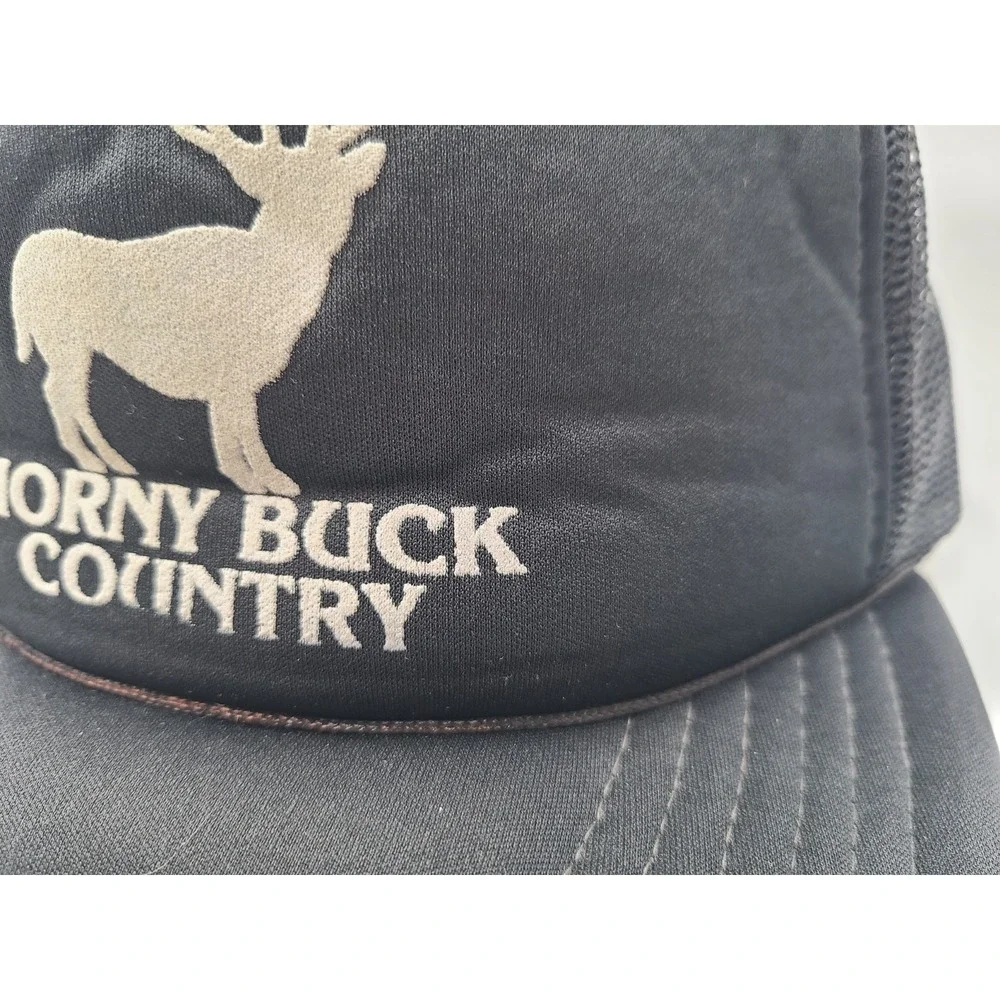 Vintage Wyoming Is Horny Buck Country Mesh Trucker Snapback Hat Cap‎ Funny Joke